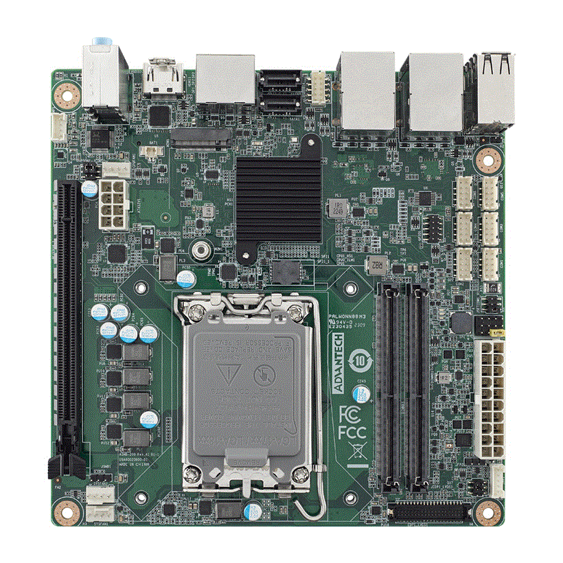 MiniITX ADL-S LGA1700 H610E/LVDS/PCIex16 Gen4/D4